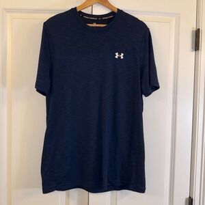 Under Armour Mens Fitted Navy Blue Athletic‎ Training T-Shirt Large